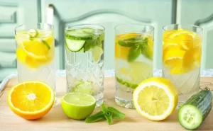 Nước uống detox chanh và dưa leo