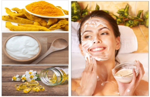 Tinh bột nghệ chứa curcumin giúp kháng viêm, làm mờ vết thâm.