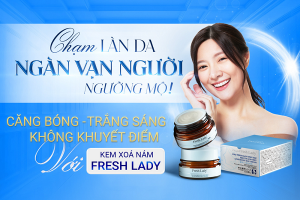 Ngoài việc hỗ trợ mờ đốm nâu, kem nám Fresh Lady còn giúp cấp ẩm, dưỡng da trắng sáng.